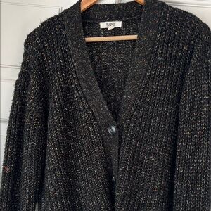 BB Dakota by Steve Madden Black Textured Cardigan